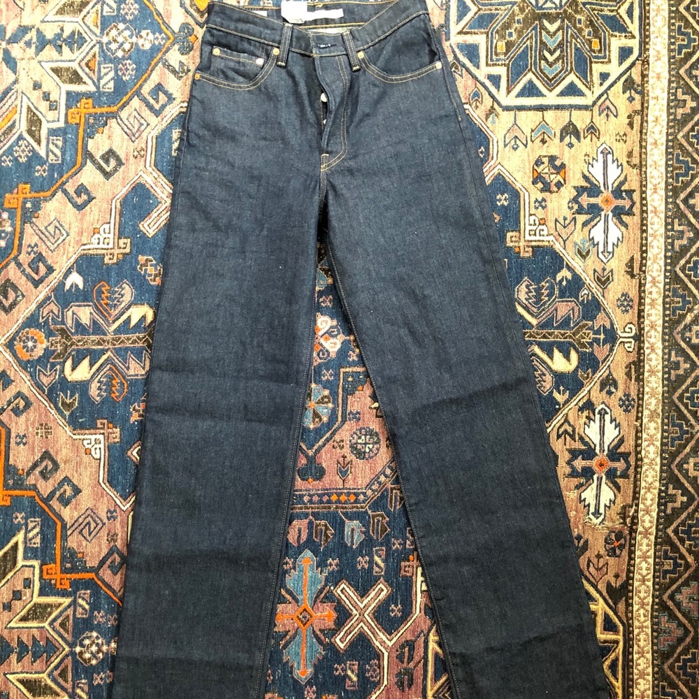 NWT Levi Ribcage straight high rise dark wash